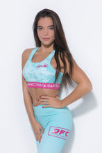 Load image into Gallery viewer, HAGI WOMEN&#39;S SPORTS BRA TURQUOISE - dfcsportswear
